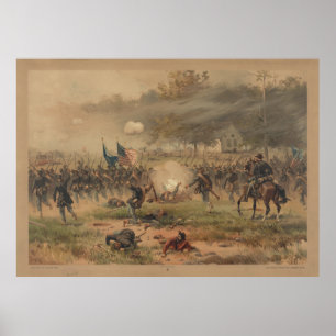 Krig Battle of Antietam Sharpsburg Print Poster