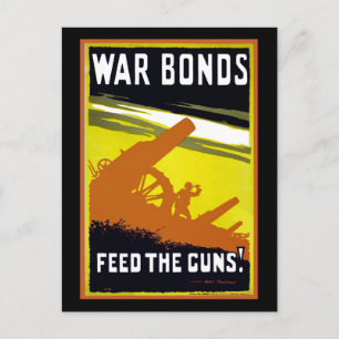 Krig Bonds ~ Mata vapnen Vykort