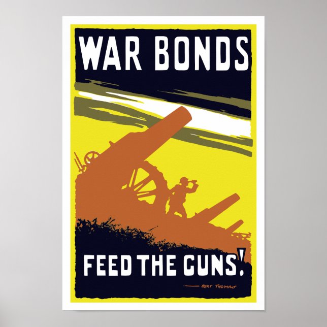 Krig Bonds Matar Guns - WW1 Poster (Framsidan)