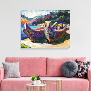 Krig Canoes Emily Carr Canvastryck