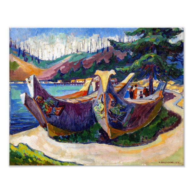 Krig Canoes | Emily Carr | Fototryck (Framsidan)