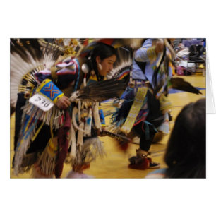 Krig Dance Native American PowWow Hälsningskort