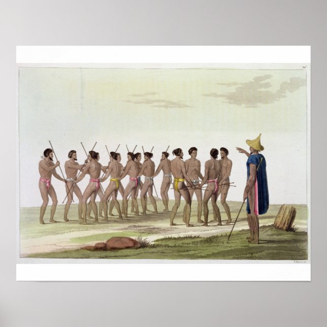 Krig Dance of the Caroline Islanders, plate 22 fro Poster (Framsidan)