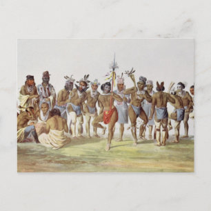 Krig Dance of the Sauks and Foxes Vykort