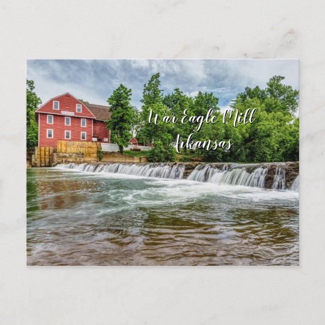 Krig Eagle Mill and Waterfall Blank Postcard Vykort (Framsida)