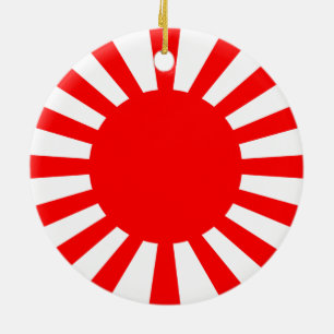Krig Flagga i den kejserliga japanska armén Julgransprydnad Keramik