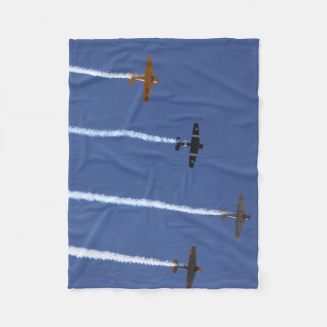 Krig Flygplan Fleece Blanket (Framsidan)