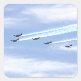 Krig flygplan fyrkantigt klistermärke