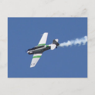 Krig Flygplan Vykort