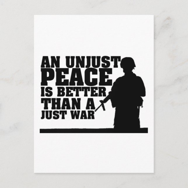Krig för fred inte vykort (Framsida)