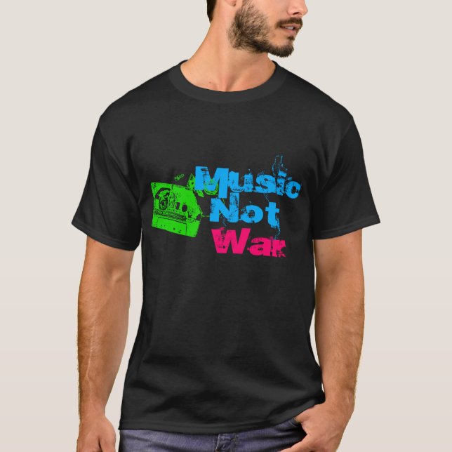 Krig för musik inte t-shirt (Framsida)