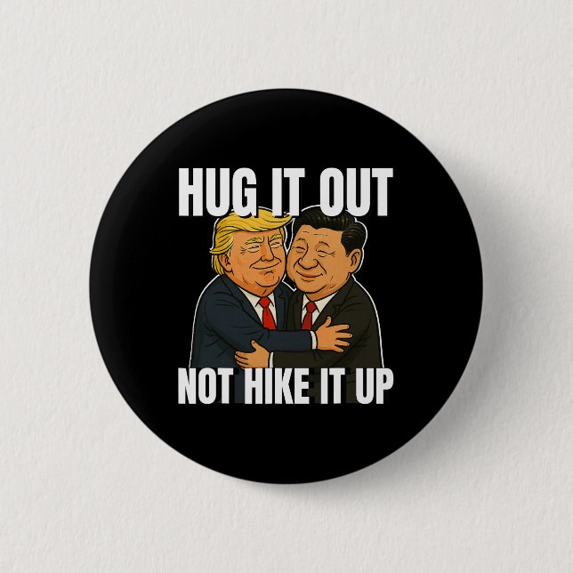 Krig Funny Trump Hugger Xi Jinping Trump Ta Knapp (Framsida)
