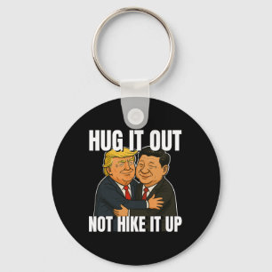 Krig Funny Trump Hugger Xi Jinping Trump Ta Nyckelring