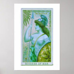 Krig gudinna, Minerva, Poster Print