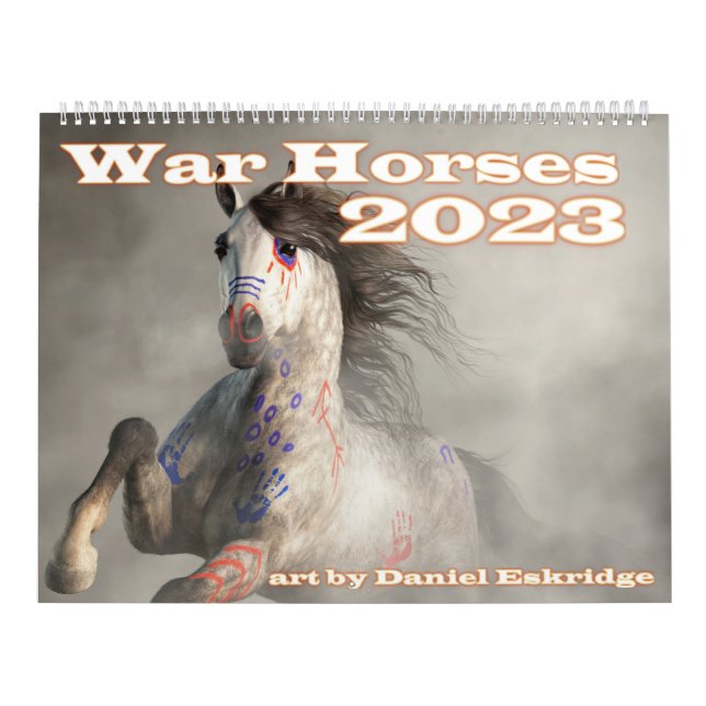 Krig hästar 2023 kalender (Omslag)