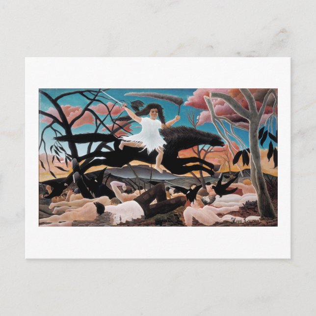 Krig, Henri Rousseau, 1894 Vykort (Framsida)