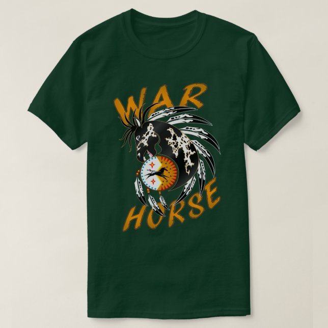 Krig Horse 4 T Shirt (Design framsida)