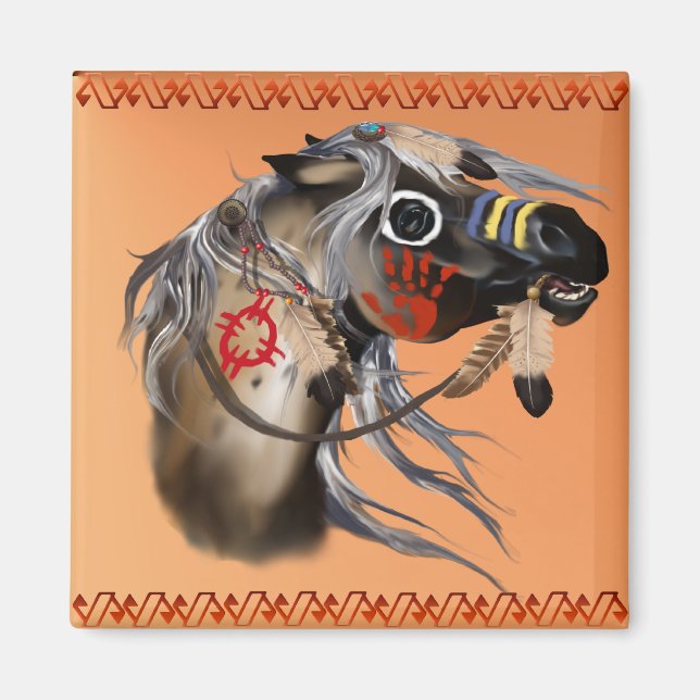 Krig Horse Magnet (Framsidan)