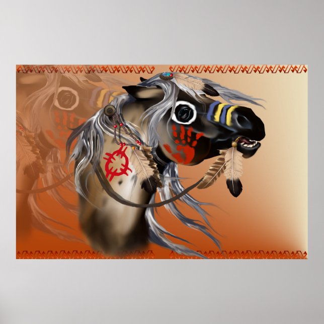 Krig Horse Poster (Framsidan)