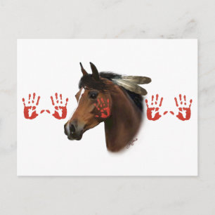Krig Horse Vykort