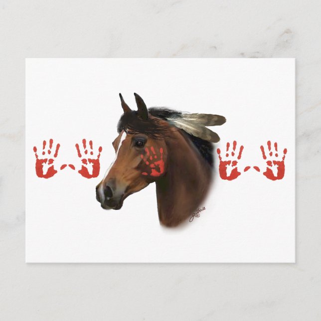 Krig Horse Vykort (Framsida)