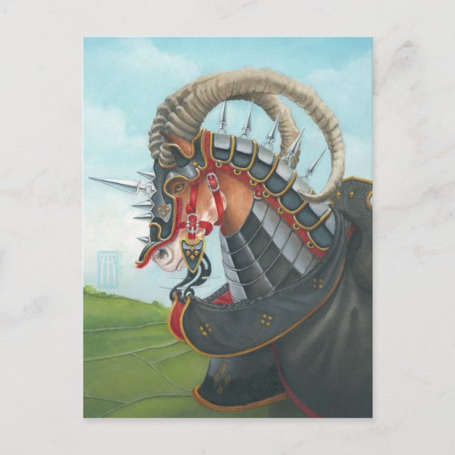 Krig Horse Vykort (Framsida)