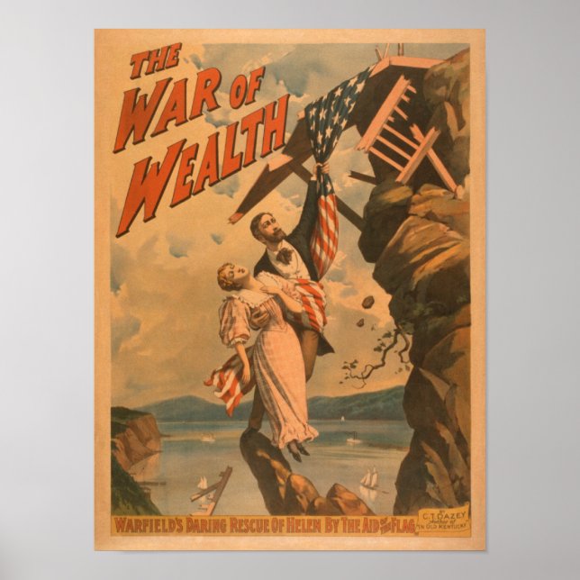 Krig i den teaterala Poster för rikedom (Framsidan)