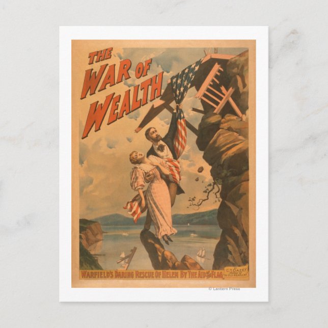 Krig i den teaterala Poster för rikedom Vykort (Framsida)
