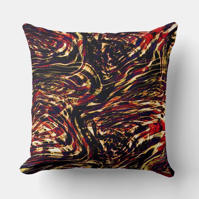 Krig i golden rosett band mot rött, i mörk kudde (Framsida)