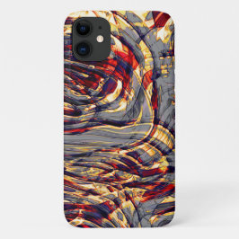 Krig i orange rosett band mot rött, över grått-fon