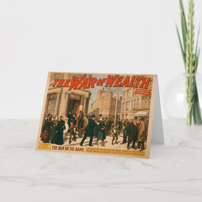 Krig i välstånd - 1895 års gratulationskort kort (Framsida)