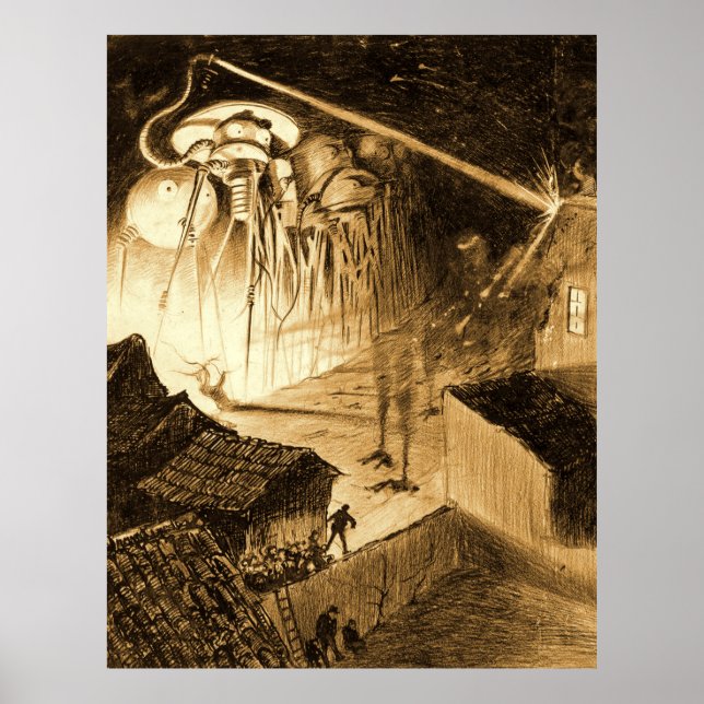 Krig i världen, Heat Ray på Chobham Road Poster (Framsidan)