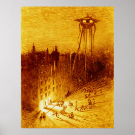 Krig i World H G Wells Alvim Corréa 1906 Poster