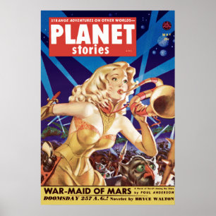 Krig-Maid i Mars från maj 1952 Poster