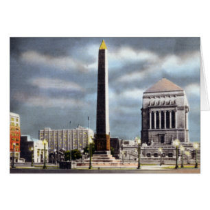 Krig Memorial Indianapolis Indiana Hälsningskort