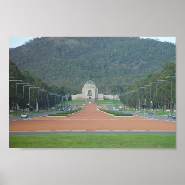 Krig Memorial på Canberra i Australiens huvudstad  Poster (Framsidan)