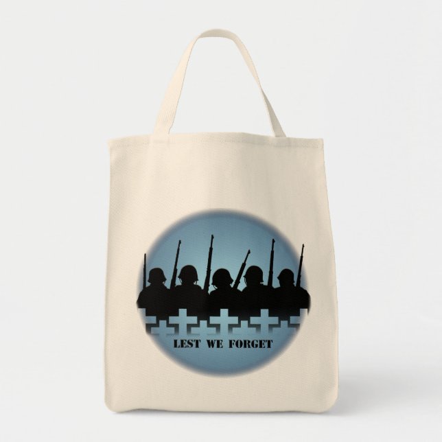 Krig Memorial Tote Bag Peace Lest Vi glömmer bort Tygkasse (Framsidan)