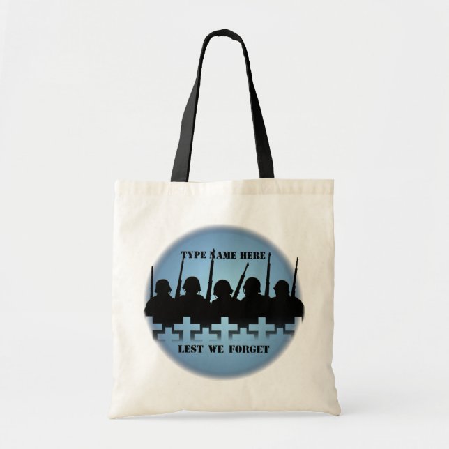 Krig Memorial Tote Bag Peace Lest Vi glömmer bort Tygkasse (Framsidan)