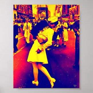 Krig Över Kiss - Popart Stil Poster