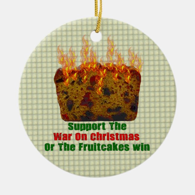 Krig på Fruitcakes Julgransprydnad Keramik (Framsidan)