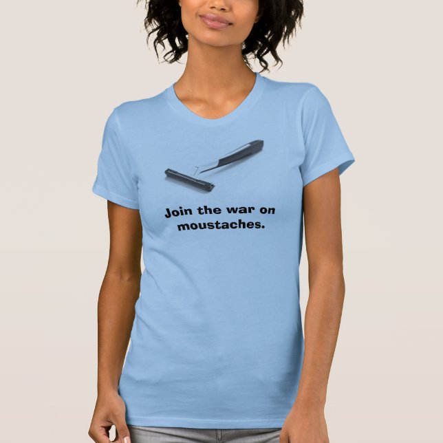 Krig på moustachestanktop t shirt (Framsida)