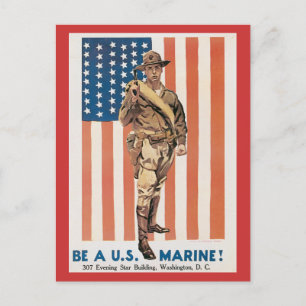 Krig Poster vykort Världskrig I Marines