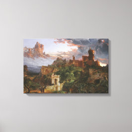 Krig (slaget vid medeltida slott) canvastryck