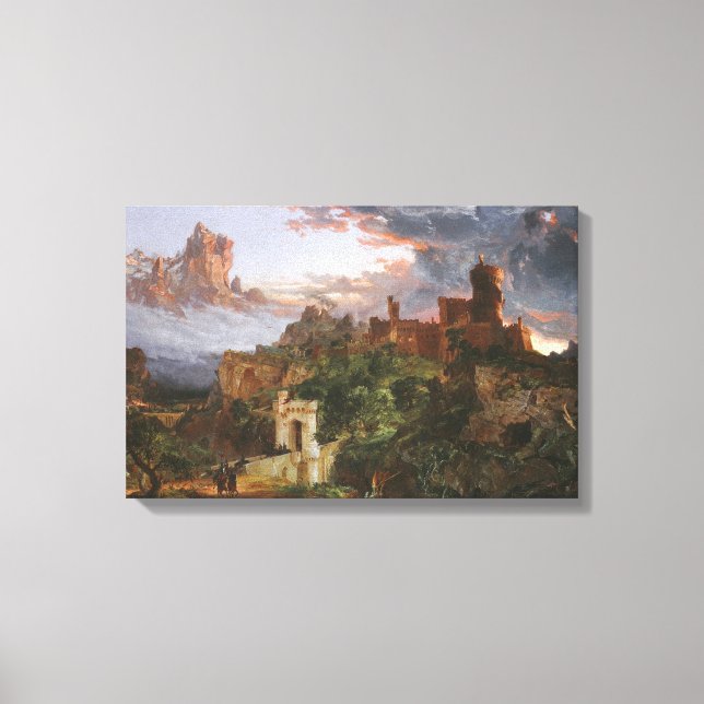 Krig (slaget vid medeltida slott) canvastryck (Framsida)