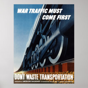 Krig Traffic måste komma först Poster
