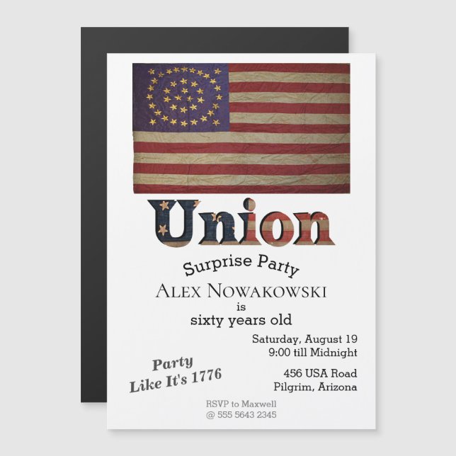 Krig unionens Flagga 🇺 Vintage 🇸  (Fram/baksida)