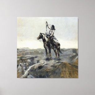 “Krig” västerländsk målning av Charles M Russell Canvastryck