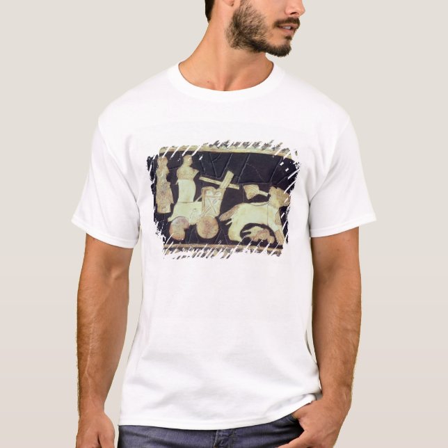 Kriga triumfvagn som BC dras av två hästar, Tröja (Framsida)