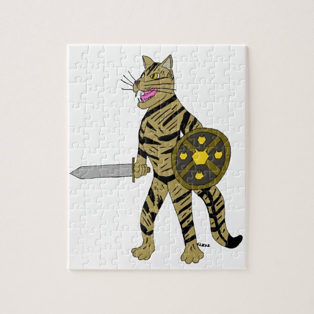 Krigar Katt Pussel (Vertikal)