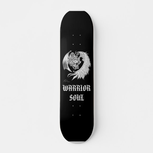 KRIGAR SJÄL OLD SCHOOL SKATEBOARD BRÄDA 21,6 CM (Framsida)